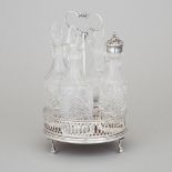 George III Silver Four-Bottle Cruet, Robert Hennell I, London, 1774, height 9.1 in — 23 cm