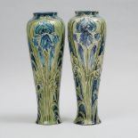 Pair of Macintyre Moorcroft Florian Iris Vases, c.1900, height 15.9 in — 40.5 cm (2 Pieces)