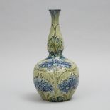 Macintyre Moorcroft Florian Cornflower Vase, c.1900, height 12.8 in — 32.5 cm