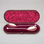 Pair of Victorian Silver Berry Spoons, James Dixon & Sons, Sheffield, 1886, length 8.3 in — 21 cm (2