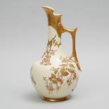 Royal Worcester Blush Ivory Ground Ewer, c.1890, height 12.4 in — 31.5 cm