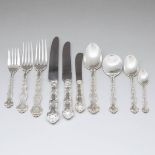 Canadian Silver 'Louis XV' Pattern Flatware Service, Henry Birks & Sons, Montreal, Que., 20th centur