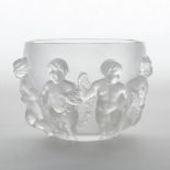 ‘Luxembourg’, Lalique Moulded and Frosted Glass Vase, post-1945, height 8.3 in — 21 cm, diameter 12.