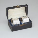 Pair of Canadian Silver Napkin Rings, probably for John Leslie of Ottawa, Hendery & Leslie, Montreal