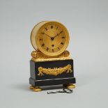 English Regency Gilt Bronze and Marble Drumhead Timepiece, Richard Webster, Cornhill, London, early