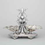 Victorian Silver Plated Epergne, James Deakin & Sons, late 19th century, 14.6 x 19.7 x 9.3 in — 37 x