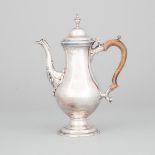 George III Silver Baluster Coffee Pot, William Collings, London, 1775, height 10.8 in — 27.5 cm