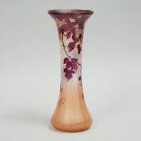 Legras Enameled Cameo Glass Vase, early 20th century, height 13.7 in — 34.7 cm