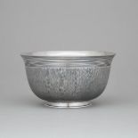 Japanese Silver Bowl, Muramatsu, Tokyo, 20th century, height 3.5 in — 8.8 cm, diameter 6.4 in — 16.2