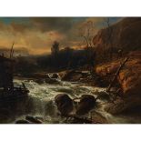 Jacob Jacobs (1812-1879), THE BROKEN DAM, 1860, Oil on panel; signed and dated 1860 lower right, 13.
