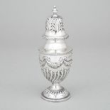 Late Victorian Silver Sugar Caster, Vale Brothers & Sermon, London, 1900, height 8.8 in — 22.4 cm