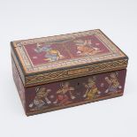 Jamini Roy (1887–1972), CASH BOX, CIRCA 1950S, Tempera on wooden box; signed in Bengali "Jamini Roy"