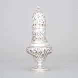 Late Victorian Silver Large Baluster Sugar Caster, Stokes & Ireland Ltd., Chester, 1900, height 10 i