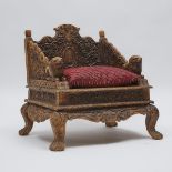 South East Asian Ceremonial Throne, 19th century, 31.1 x 30 x 26 in — 79 x 76.2 x 66 cm