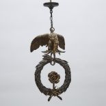 Federal Style Eagle and Wreath Form Hanging Lantern, 19th century, height 30.5 in — 77.5 cm