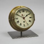 Smith 'Astral' Brass Marine Chronometer, mid 20th century, height 8.8 in — 22.4 cm, diameter 8.1 in