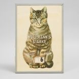 German Advertising Perpetual Calendar with Cat, c.1920, 16.5 x 11.5 in — 41.9 x 29.2 cm