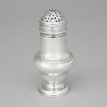 George III Silver Bun-Topped Baluster Caster, London, 1766, height 4.1 in — 10.3 cm