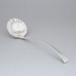 Irish Provincial Silver Engraved Hook-End Soup Ladle, George Hodder, Cork, c.1760, length 13.8 in —