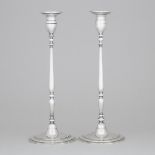 Pair of American Silver Candlesticks, Tiffany & Co., New York, N.Y., c.1907-38, height 14.8 in — 37.