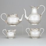 Silver Tea and Coffee Service, probably Russian, 20th century, coffee pot height 7.6 in — 19.3 cm (4