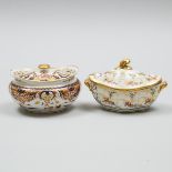 A Derby Covered Tureen, and another, Spode, c.1820, largest length 7.1 in — 18 cm (2 Pieces)