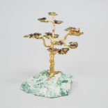 Igor Carl Fabergé Silver-Gilt and Yellow Gold 'Dove in the Amethyst Tree', for the Franklin Mint, 19