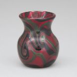 Charles Lotton (American, b.1935), Miniature Red Glass Vase, 2010, height 2.3 in — 5.8 cm, diameter