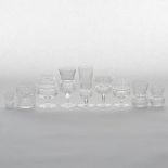 Edinburgh Crystal 'Thistle' Pattern Cut Glass Stemware, 20th century, flute height 6.9 in — 17.5 cm