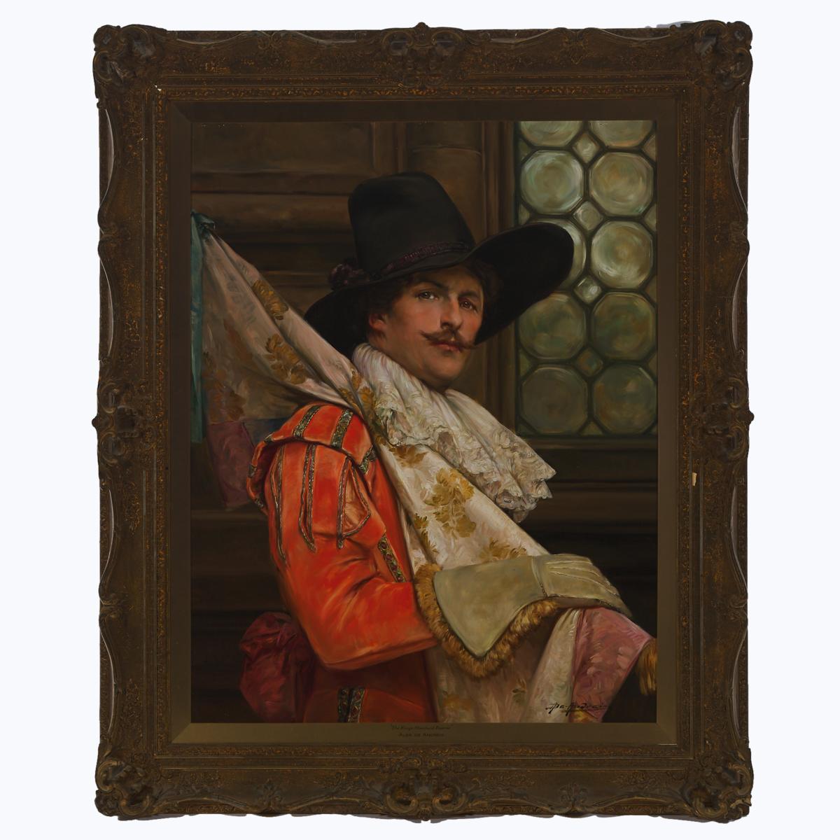 Alex De Andreis (1880-1929), THE KING'S STANDARD BEARER, Oil on canvas; signed lower right, 32 x 25. - Image 2 of 3