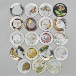 Nineteen Fitz and Floyd Dessert Plates, 1976-82, diameter 7.6 in — 19.3 cm (19 Pieces)