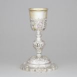 French Silver-Gilt and Silver Plated Chalice, late 19th century, height 10.6 in — 26.8 cm