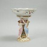 Meissen/Dresden Figural Centrepiece, c.1900 and later, height 12.7 in — 32.2 cm, diameter 9.7 in — 2