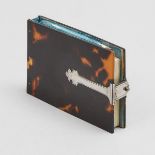 French Silver Mounted Faux Tortoiseshell and Ivory 'Carnet de Bal' Dance Card Book, c.1870, length 1