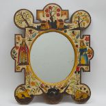 Folk Art Polychromed Mirror, 20th century, 37.5 x 31.5 in — 95.3 x 80 cm