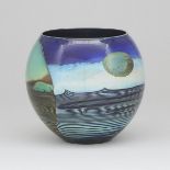 John Lewis (American, b.1942), Glass Moon Vase, 1978, height 6.2 in — 15.7 cm, diameter 6.7 in — 17