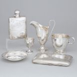 Group of Edwardian and Later English Silver, c.1902-44, case length 6 in — 15.2 cm (6 Pieces)