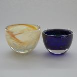 Toan Klein (American/Canadian, b.1949), Two Glass Bowls, 1978, largest diameter 5.9 in — 15 cm (2 Pi