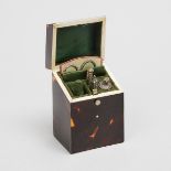 Victorian Faux Tortoiseshell Sewing Kit, 19th century, 4 x 2.6 x 2 in — 10.2 x 6.5 x 5.2 cm