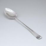 George III Silver Hanoverian Pattern Serving Spoon, William Cripps, London, 1760, length 13.3 in — 3