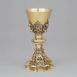 Continental Enameled Silver-Gilt Goblet, 20th century, height 6.3 in — 16 cm