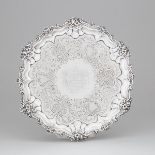 William IV Silver Shaped Circular Salver, Edward, Edward Jr., John & William Barnard, diameter 13.2