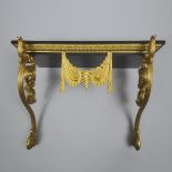 Neoclassical Ormolu Mounted Ebonized Wall Bracket, mid 20th century, 15.25 x 20.5 x 8.5 in — 38.7 x