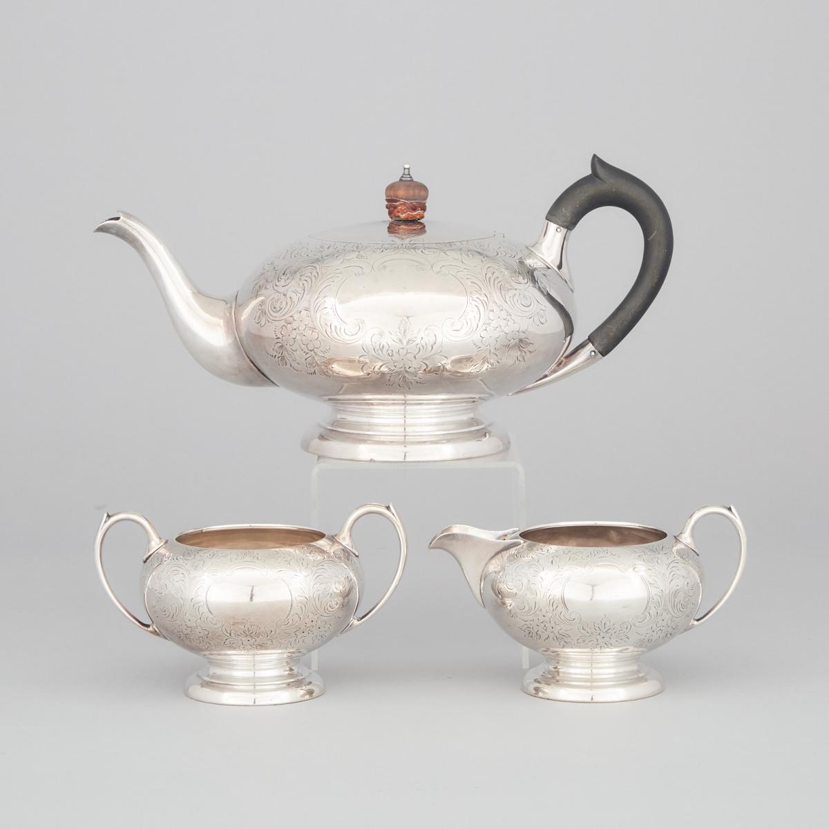Canadian Silver Tea Service, Henry Birks & Sons, Montreal, Que., 1904-24, teapot length 11.2 in — 28