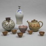 Group of North American Studio Ceramics, second half of the 20th century, largest height 10.8 in — 2