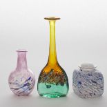 Robert Held (American-Canadian, b.1943), Three Glass Vases, late 20th century, largest height 8.3 in