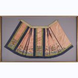 A Large Framed Chinese Silk Embroidered Skirt, 19th Century or Later, 十九世纪或更晚 中国刺绣马面裙, frame 48.7 x