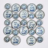 A Set of Twenty-Four 'Batavian Bamboo and Peony' Pattern Teabowls and Saucers from the Nanking Cargo