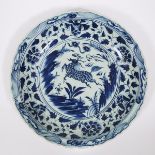 A Massive Blue and White 'Qilin' Charger, Xuande Mark, 19th/20th Century, 十九/二十世纪 青花麒麟纹大盘 宣德款, diame