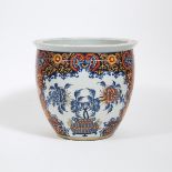 A Large Well-Painted Imari-Style Famille Rose Fish Bowl, Xianfeng Mark, Late Qing Dynasty, 晚清 咸丰款 伊万